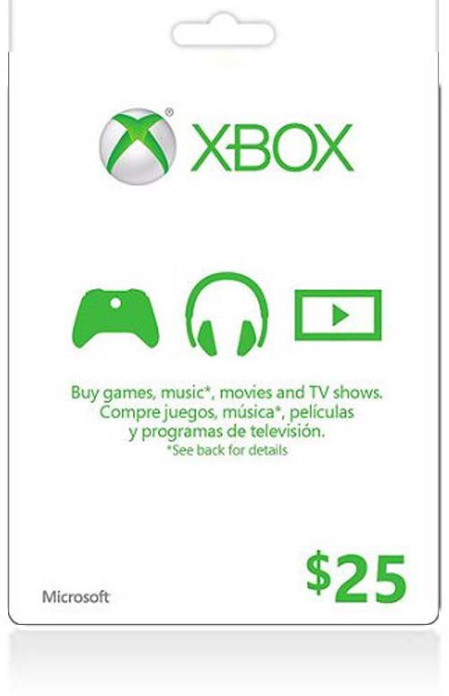 $25 Xbox Live Gift Card (US)